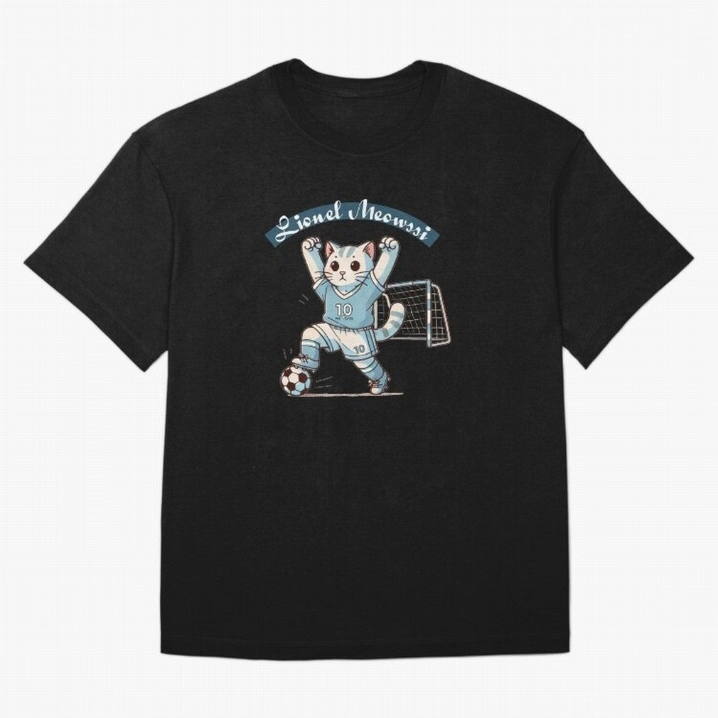 Lionel Meowssi Oversized T-Shirt Wear the Spirit of Match Day Hype around FIFA World Cup 2026 Group Stage, Messi and Cristiano Ronaldo, England, France and Netherlands, Game Day Rituals, Football Legends, Country Pride and the Road to the Final;