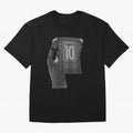 Lionel Messi Black and White Version Oversized T-Shirt Join Supporters Worldwide for Global Football Passion for FIFA World Cup 2026 USA Canada Mexico, Celebrating Mbappe, England, Champion Mindset, Group Stage Buzz, Knockout Tension and Passionate