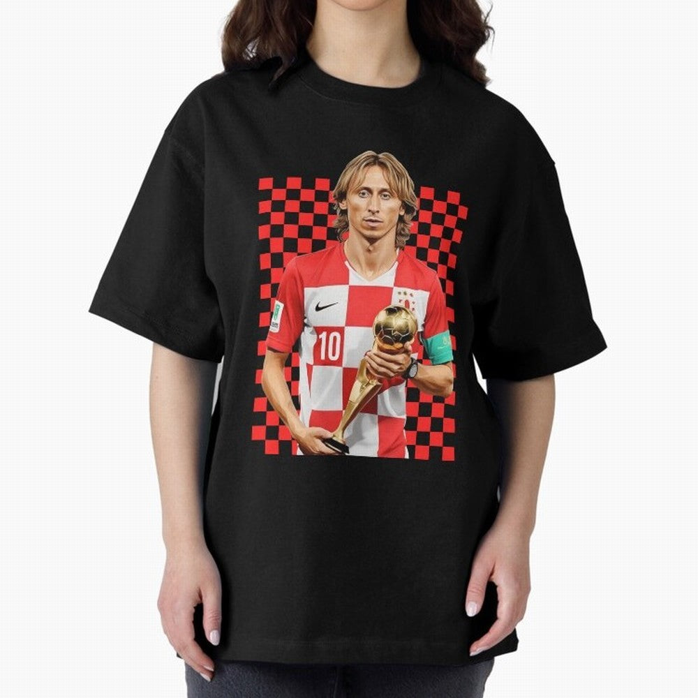 Luka Modric Ballon d'Or Graphic Essential T-Shirt Feel Match Day Hype around FIFA World Cup 2026, Cristiano Ronaldo, Haaland and CR7, England, France and Netherlands, Retro Football Energy, Iconic Rivalries, Trophy Chase Drama and Stadium