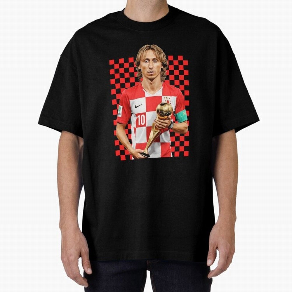 Luka Modric Ballon d'Or Graphic Essential T-Shirt Feel Match Day Hype around FIFA World Cup 2026, Cristiano Ronaldo, Haaland and CR7, England, France and Netherlands, Retro Football Energy, Iconic Rivalries, Trophy Chase Drama and Stadium