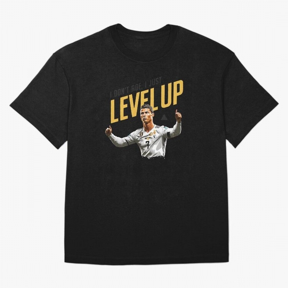 Cristiano Ronaldo Levels Up Essential T-Shirt Join FIFA World Cup 2026 USA Canada Mexico Inspired by Cristiano Ronaldo, France and Portugal Energy, Tournament Hype, Historic Matchups, Family Viewing Parties and Global Sports Pride; Perfect for