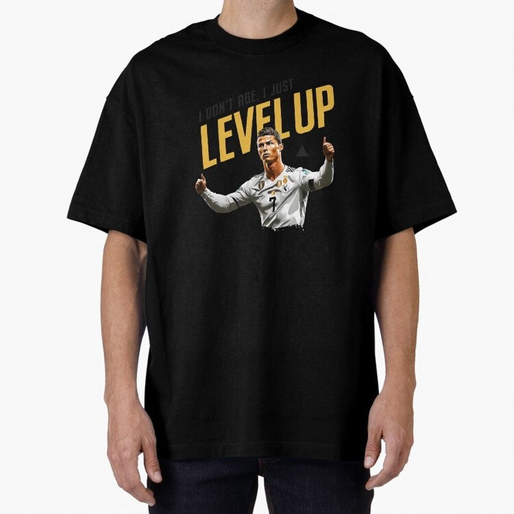 Cristiano Ronaldo Levels Up Essential T-Shirt Join FIFA World Cup 2026 USA Canada Mexico Inspired by Cristiano Ronaldo, France and Portugal Energy, Tournament Hype, Historic Matchups, Family Viewing Parties and Global Sports Pride; Perfect for