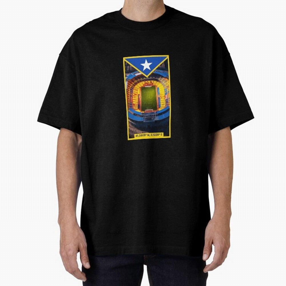 Barcelona Stadium Coordinates Graphic Essential T-Shirt Represent the Passion of FIFA World Cup 2026 Group Stage Spirit, Driven by Brazil, Portugal and Argentina, Messi and Cristiano Ronaldo, Supporter Pride, Iconic Celebrations, Legendary Names