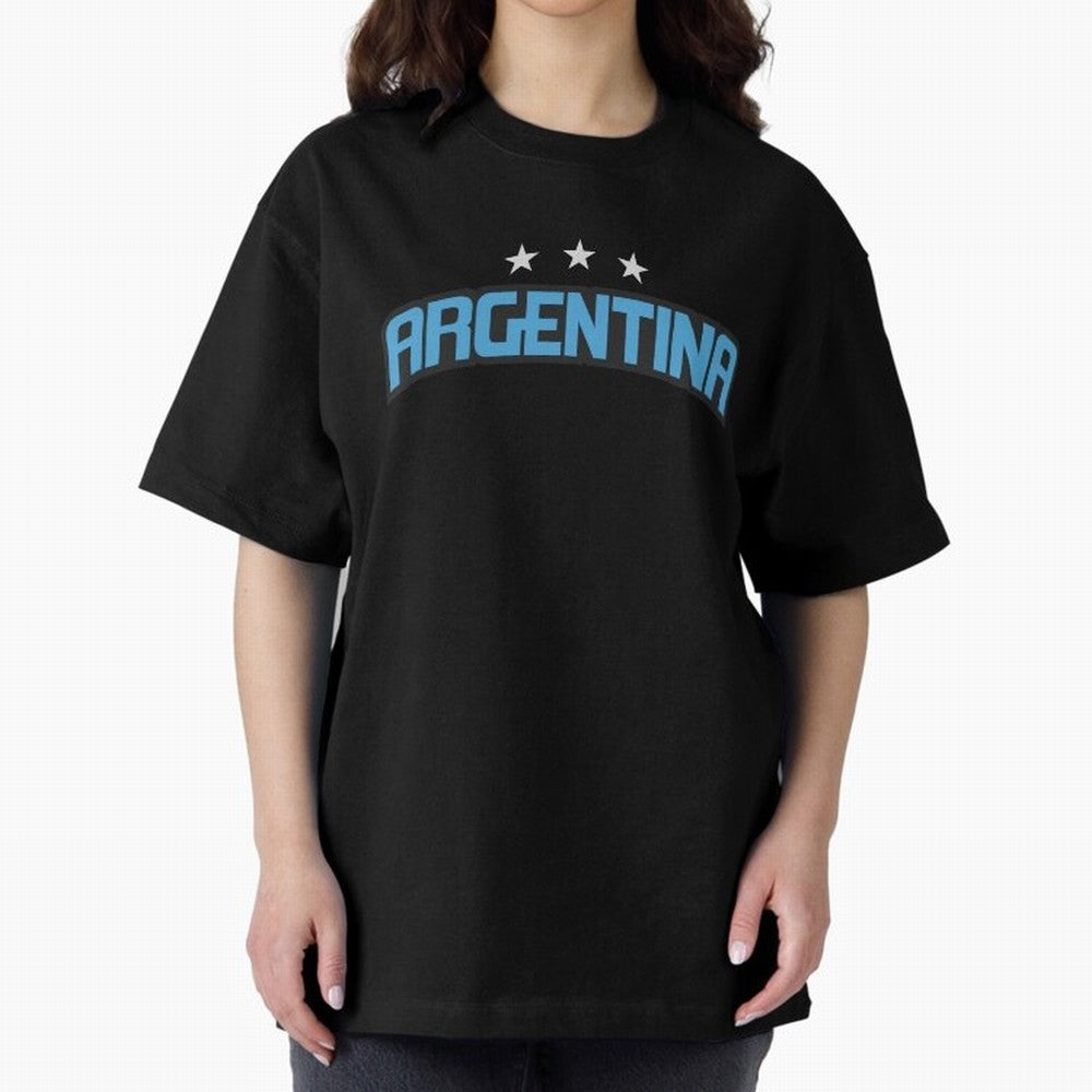 Argentina 3 Stars Classic T-Shirt Showcase FIFA World Cup 2026 USA Canada Mexico Spirit, Centered on Germany, Mbappe and Neymar, Vintage Soccer Flavor, Modern Football Stars, National Flags and Final Night Emotion; Ideal for Fans Who Follow Messi,