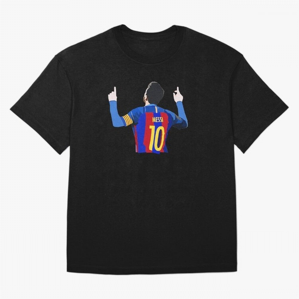 Lionel Messi vector art Oversized T-Shirt Feel the Trophy Chase of FIFA World Cup 2026 for Fans of CR7 and Messi and England, France and Netherlands, Bringing Tournament Hype, Historic Matchups, Family Viewing Parties and Global Sports Pride;