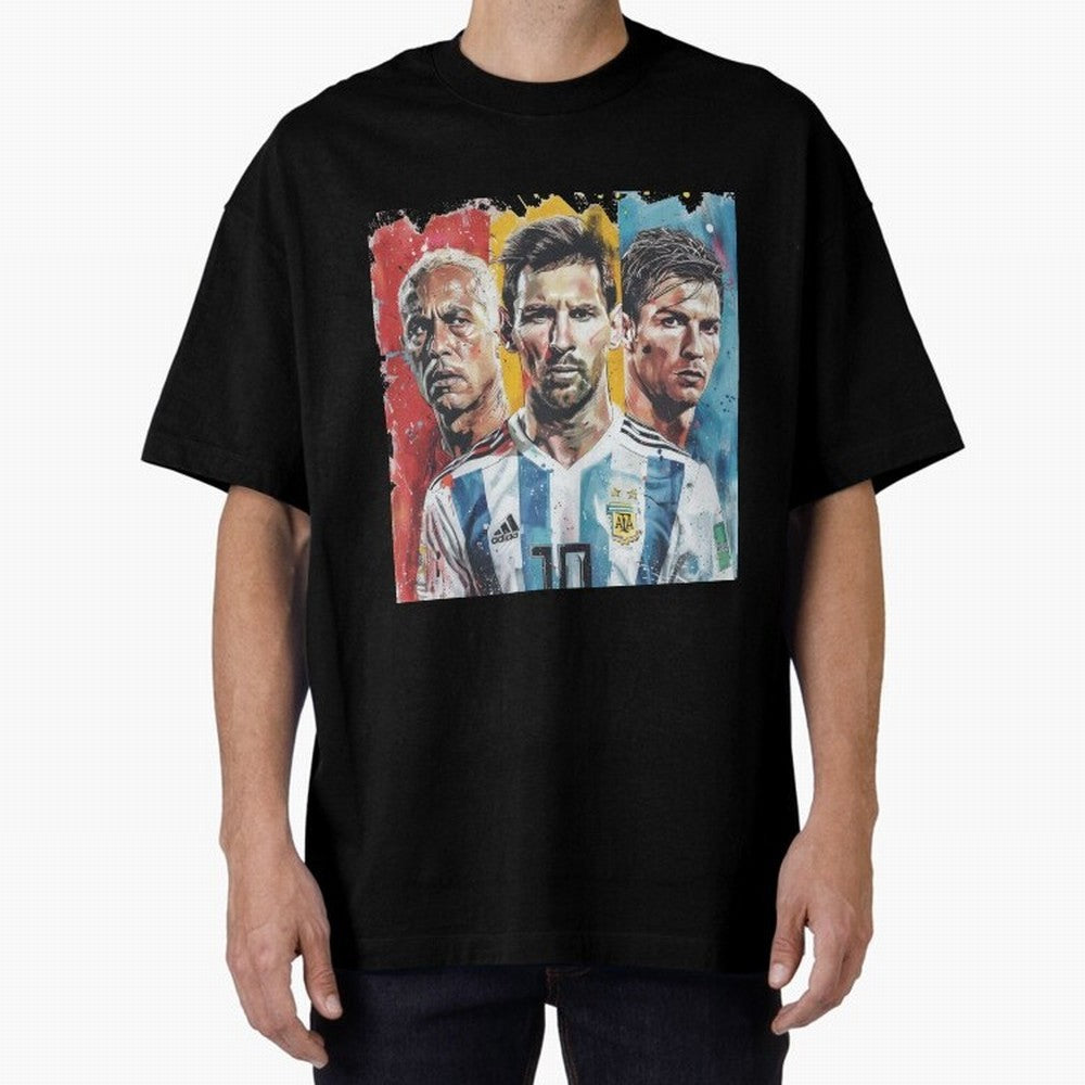 TOP 3 Soccer Players Classic T-Shirt Relive FIFA World Cup 2026 Centered on CR7 and Messi, Spain Energy, Vintage Soccer Flavor, Modern Football Stars, National Flags and Final Night Emotion; Built for Supporters Chasing Trophy Dreams, Final Match