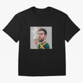 funny caricature of Lionel Messi Classic T-Shirt Stand Proud for Match Day Hype around FIFA World Cup 2026 USA Canada Mexico, Cristiano Ronaldo, France and Portugal, Classic Soccer Heritage, Championship Pressure, Fan Loyalty and International