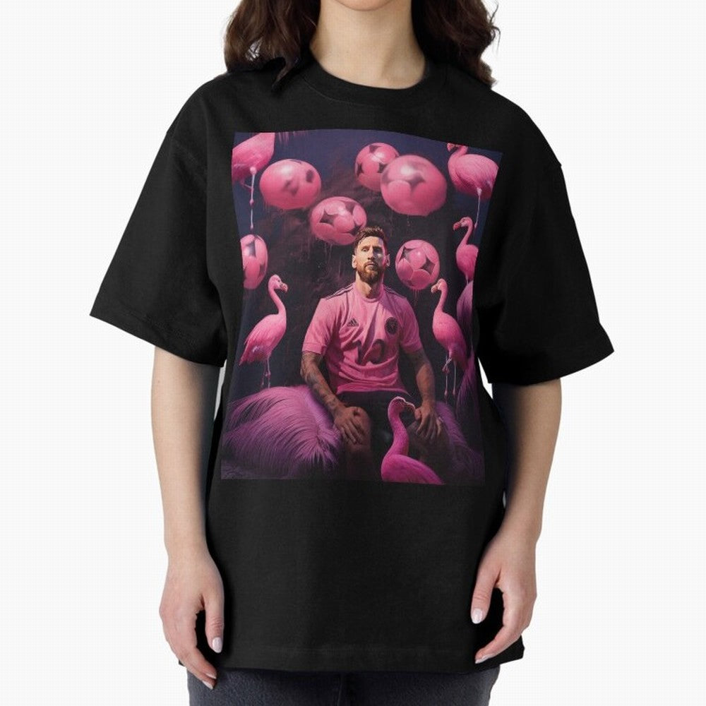 Flamingo Fantasy: Messi's Miami Elegance Active T-Shirt Unlock Match Day Hype around FIFA World Cup 2026 Group Stage, Haaland, Brazil, Football Festival Excitement, Trophy Ambitions, Country Rivalries and Star Player Buzz; Great for Supporters Who