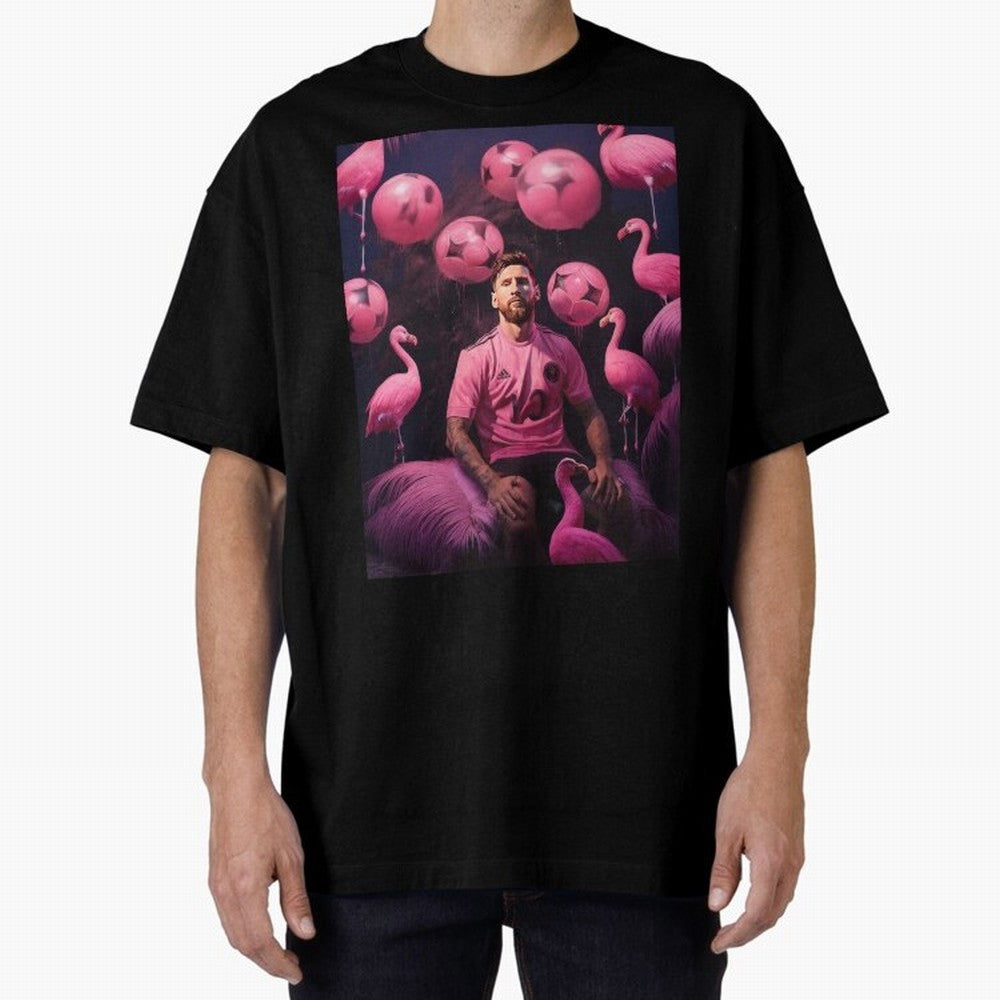 Flamingo Fantasy: Messi's Miami Elegance Active T-Shirt Unlock Match Day Hype around FIFA World Cup 2026 Group Stage, Haaland, Brazil, Football Festival Excitement, Trophy Ambitions, Country Rivalries and Star Player Buzz; Great for Supporters Who