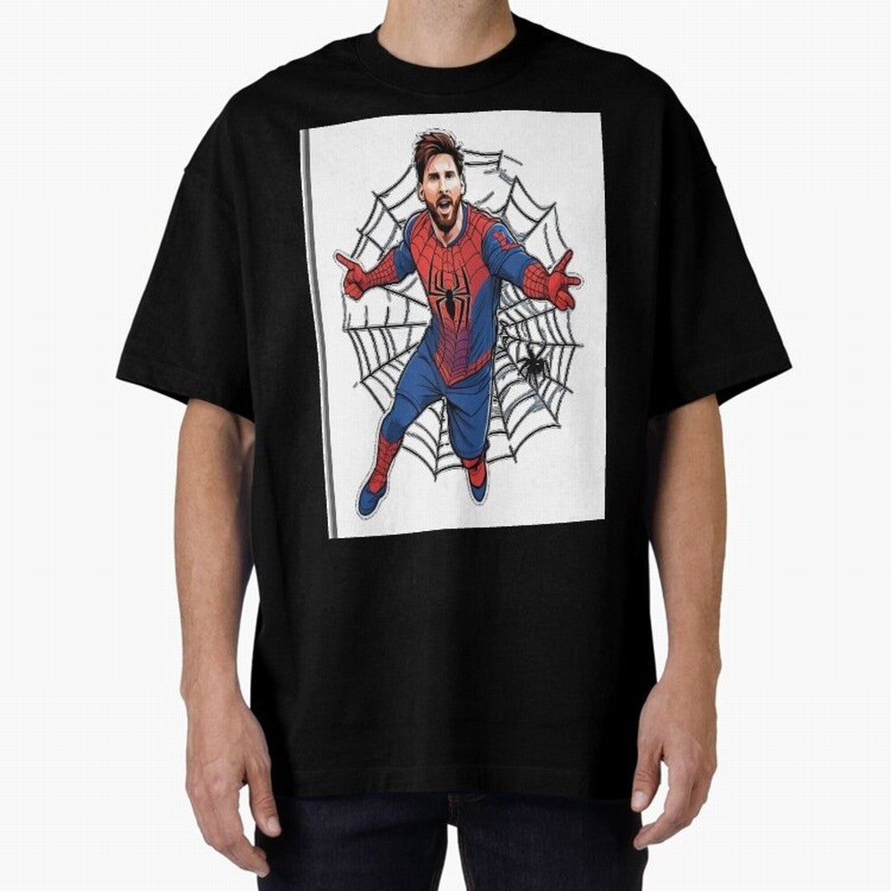 Lionel Messi Spider Oversized T-Shirt Step into FIFA World Cup 2026 Spirit, Built around Argentina, France and Brazil, Messi, CR7 and Mbappe, Match Day Excitement, Supporter Culture, Golden Goals and Global Football Passion; Perfect for Fans,