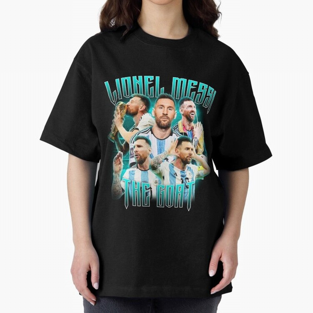 Lionel Messi Vintage Style Tee, Bootleg Tee, Bootleg T Shirt, Rap Tee Classic T-Shirt Experience FIFA World Cup 2026 USA Canada Mexico for Fans of CR7 and Messi and England and Germany, Bringing Goal Celebration Energy, Supporter Heritage, Football