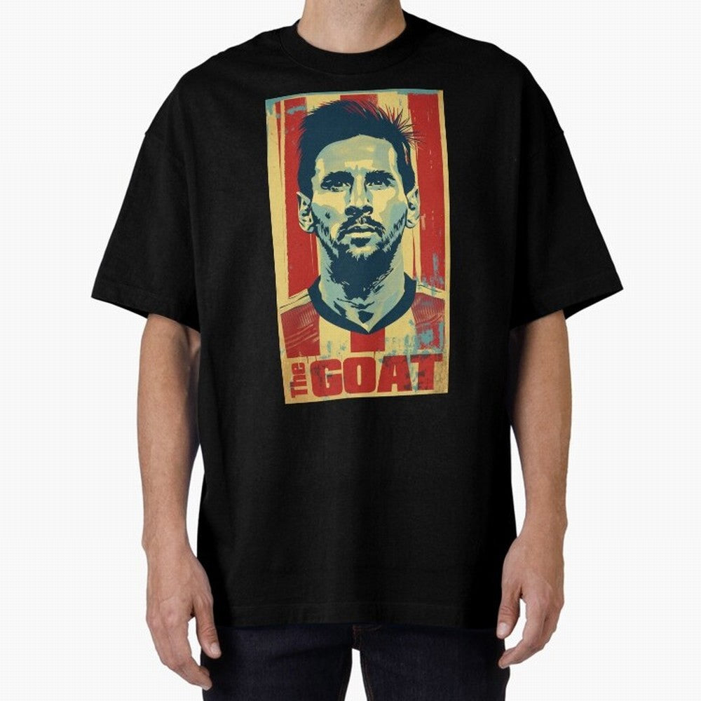 Messi The GOAT Graphic poster design Premium T-Shirt Support Your Favorite Stars during FIFA World Cup 2026 Group Stage Highlighting Cristiano Ronaldo, Haaland and CR7, Brazil Energy, Game Day Rituals, Football Legends, Country Pride and the Road