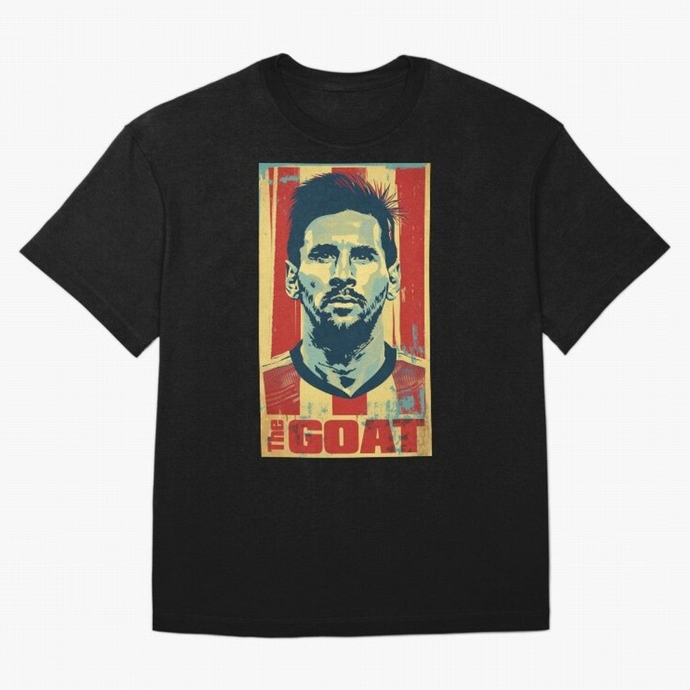 Messi The GOAT Graphic poster design Premium T-Shirt Support Your Favorite Stars during FIFA World Cup 2026 Group Stage Highlighting Cristiano Ronaldo, Haaland and CR7, Brazil Energy, Game Day Rituals, Football Legends, Country Pride and the Road