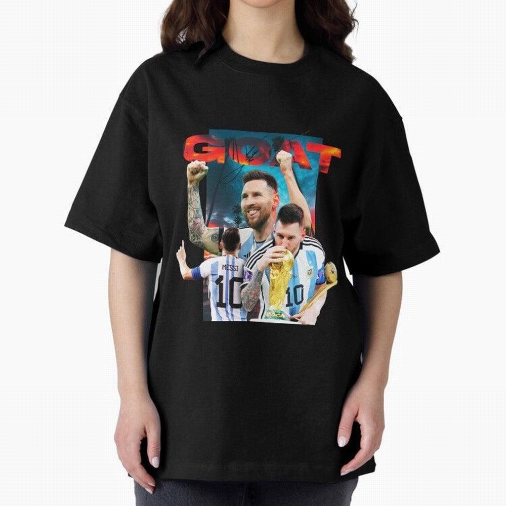 Messi GOAT Premium T-Shirt Bring Trophy Dreams to FIFA World Cup 2026 Group Stage Spirit, Filled with France and Portugal, CR7 and Messi, Tournament Hype, Historic Matchups, Family Viewing Parties and Global Sports Pride; Made for Collectors Who