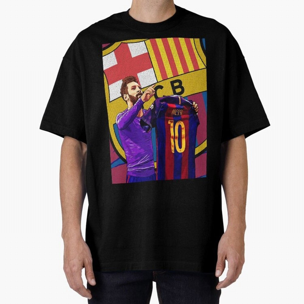 Messi Goat in FC Barcelna Graphic T-Shirt Cheer through Every Moment of FIFA World Cup 2026 Group Stage Spirit, Featuring Netherlands, Messi, CR7 and Mbappe, Championship Spirit, Famous Goals, Roaring Crowds and International Football Unity; Ideal