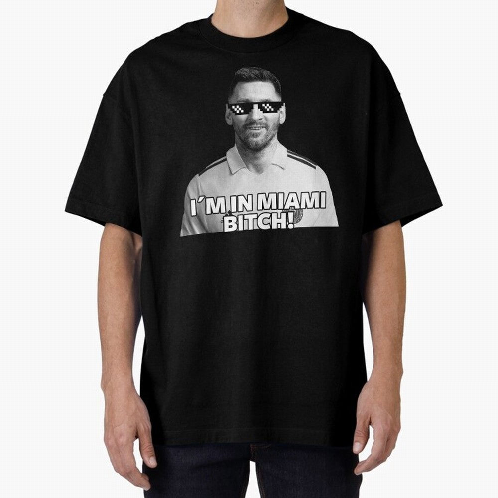 Lionel Messi Inter Miami Football Soccer meme Welcome to Miami I¡äm in Miami Bitch quotes funny champions player Sticker Premium T-Shirt Follow the FIFA World Cup 2026 USA Canada Mexico Journey through Messi and Cristiano Ronaldo Highlights, Spain