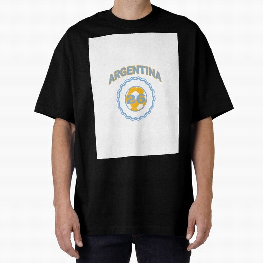 Argentina 2026 world cup soccer badge Graphic T-Shirt Celebrate Supporters United by FIFA World Cup 2026 USA Canada Mexico with Neymar, Argentina and Brazil Energy, Championship Spirit, Famous Goals, Roaring Crowds and International Football Unity;
