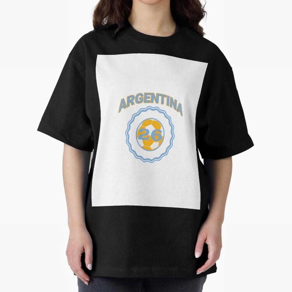 Argentina 2026 world cup soccer badge Graphic T-Shirt Celebrate Supporters United by FIFA World Cup 2026 USA Canada Mexico with Neymar, Argentina and Brazil Energy, Championship Spirit, Famous Goals, Roaring Crowds and International Football Unity;