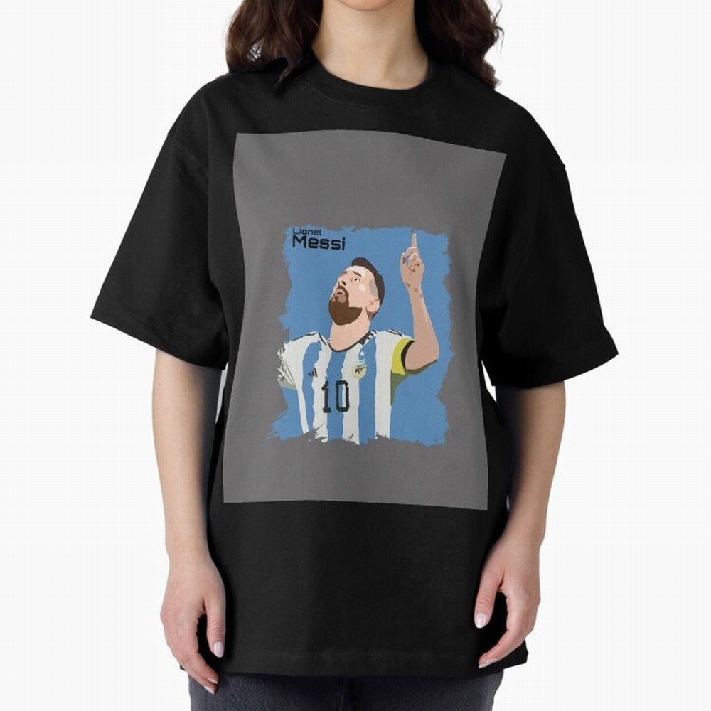 Lionel Messi Triumphant Argentina Portrait Graphic T-Shirt Celebrate Football Heritage in the FIFA World Cup 2026 Group Stage Journey through Neymar Highlights, England and Germany Pride, Football History, Final Match Energy, Crowd Noise and Once