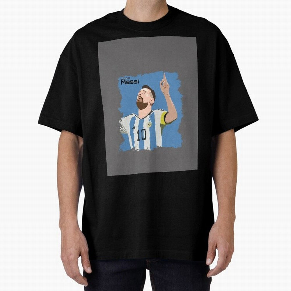 Lionel Messi Triumphant Argentina Portrait Graphic T-Shirt Celebrate Football Heritage in the FIFA World Cup 2026 Group Stage Journey through Neymar Highlights, England and Germany Pride, Football History, Final Match Energy, Crowd Noise and Once