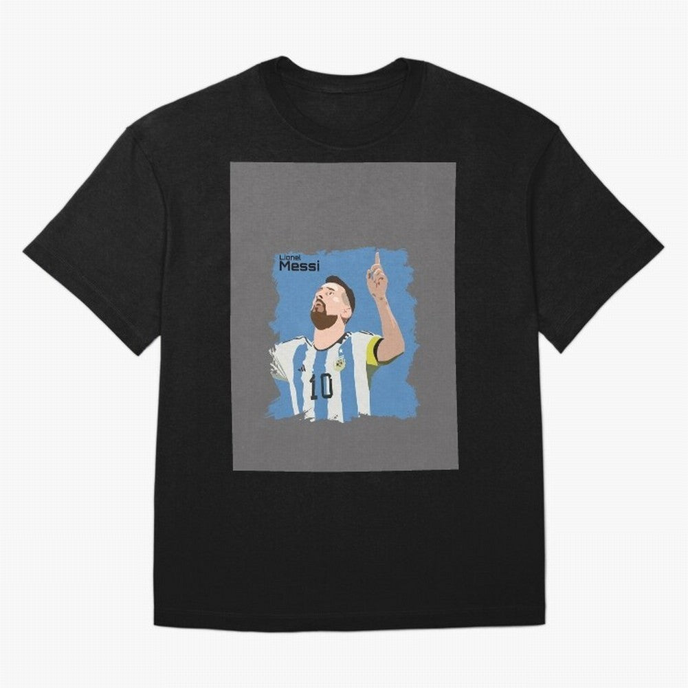 Lionel Messi Triumphant Argentina Portrait Graphic T-Shirt Celebrate Football Heritage in the FIFA World Cup 2026 Group Stage Journey through Neymar Highlights, England and Germany Pride, Football History, Final Match Energy, Crowd Noise and Once