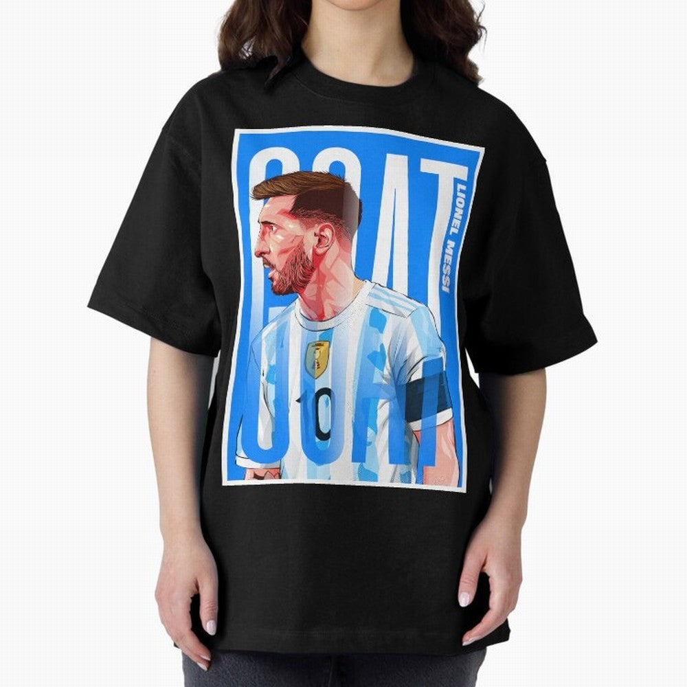 Lionel Messi The GOAT Illustration artwork Premium T-Shirt Celebrate Football Heritage in the FIFA World Cup 2026 Journey through Mbappe Highlights, Portugal Pride, Global Supporter Spirit, Legendary Goals, National Colors and Tournament