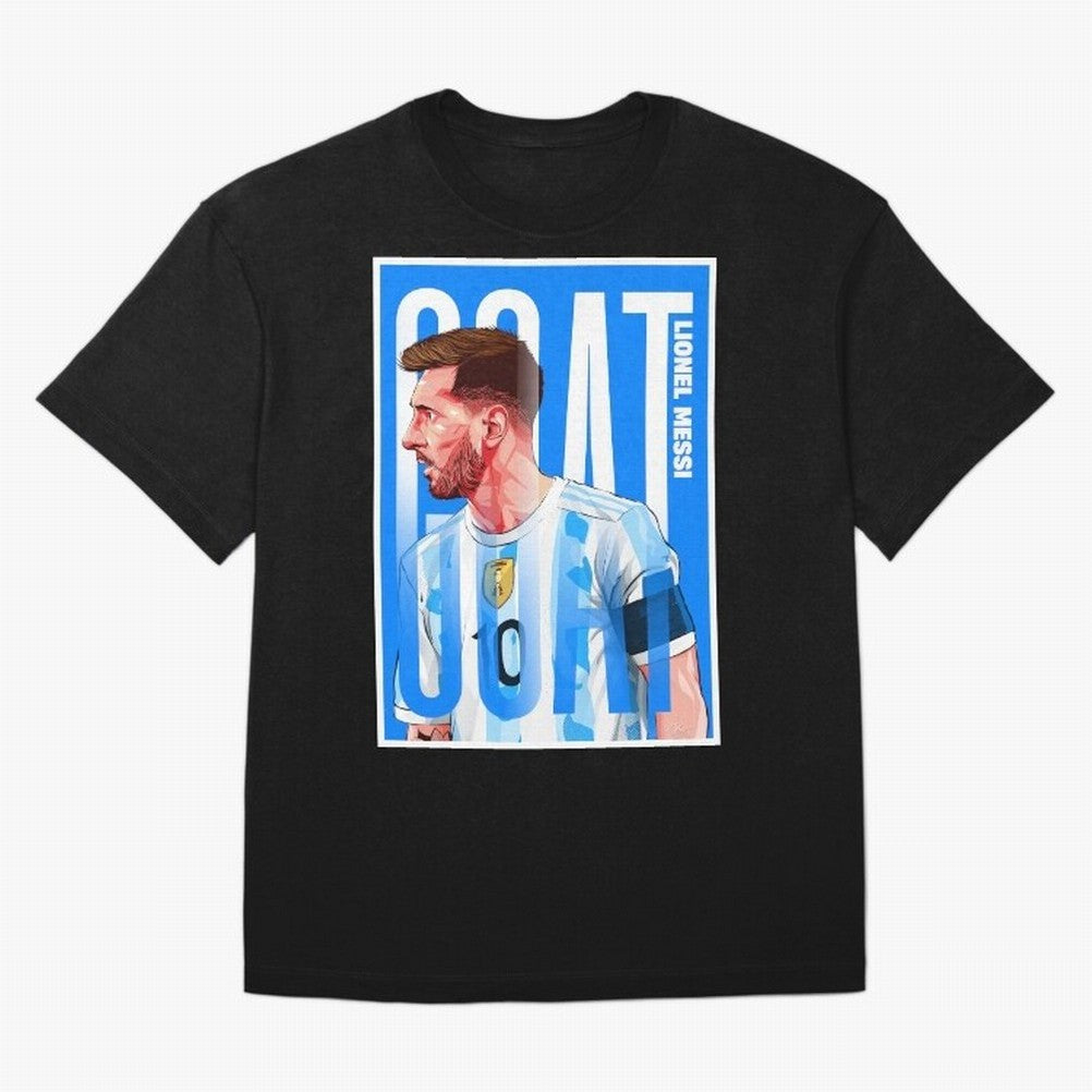Lionel Messi The GOAT Illustration artwork Premium T-Shirt Celebrate Football Heritage in the FIFA World Cup 2026 Journey through Mbappe Highlights, Portugal Pride, Global Supporter Spirit, Legendary Goals, National Colors and Tournament