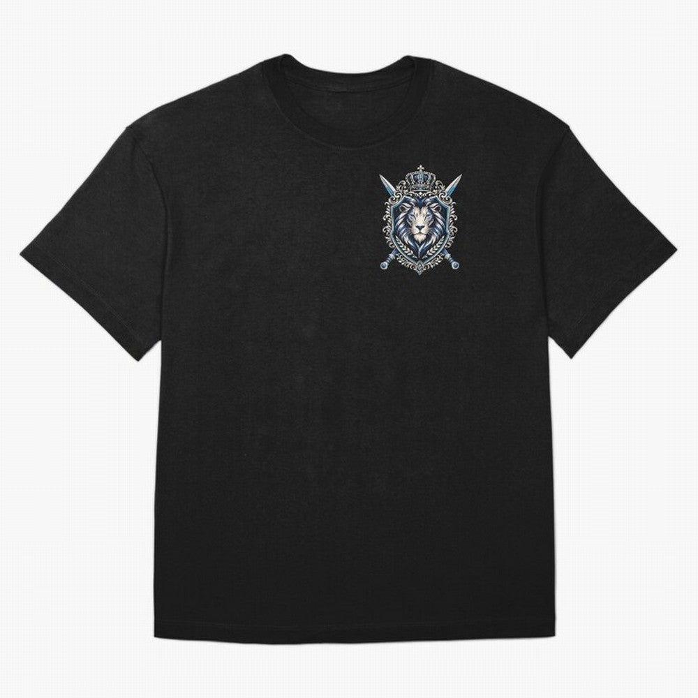 Majestic Lion Crest Emblem Premium T-Shirt Join the Countdown to FIFA World Cup 2026 Group Stage Spirit, with Brazil, Portugal and Argentina, CR7, Football History, Final Match Energy, Crowd Noise and Once in a Lifetime Moments; Perfect for Fans,