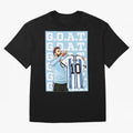 Lionel Messi Goat Premium T-Shirt Get Ready for the FIFA World Cup 2026 Journey through Messi and Cristiano Ronaldo Highlights, Portugal, Spain and Germany Pride, Global Supporter Spirit, Legendary Goals, National Colors and Tournament Celebration;