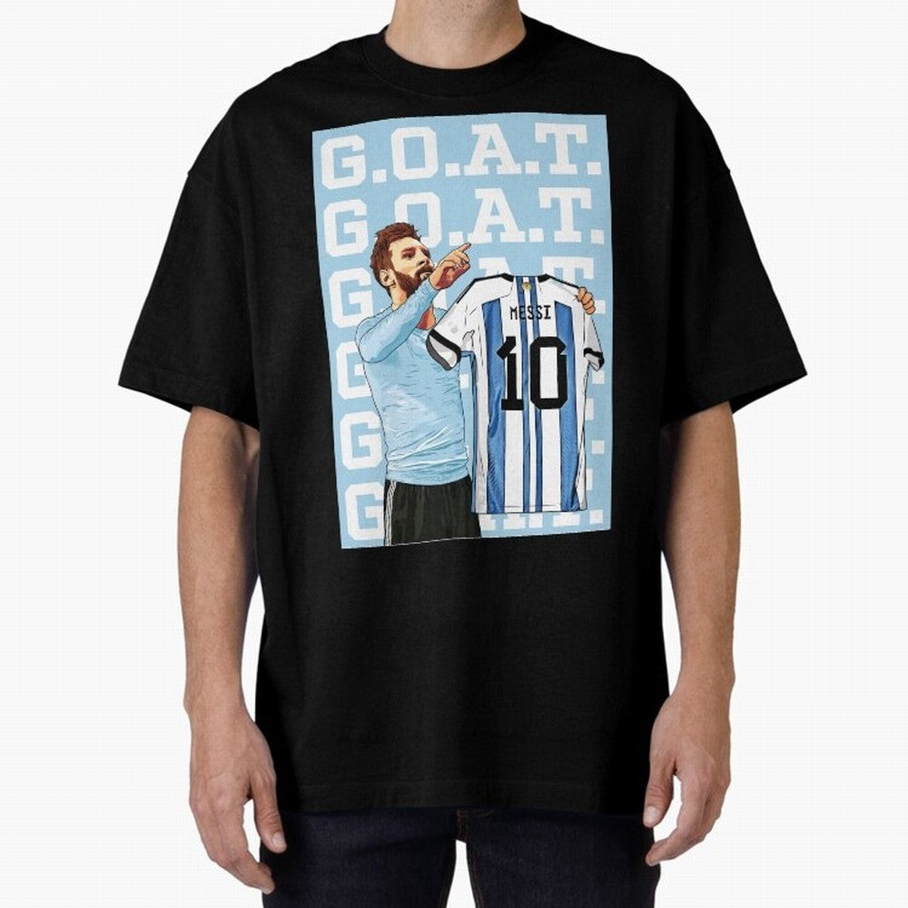 Lionel Messi Goat Premium T-Shirt Get Ready for the FIFA World Cup 2026 Journey through Messi and Cristiano Ronaldo Highlights, Portugal, Spain and Germany Pride, Global Supporter Spirit, Legendary Goals, National Colors and Tournament Celebration;