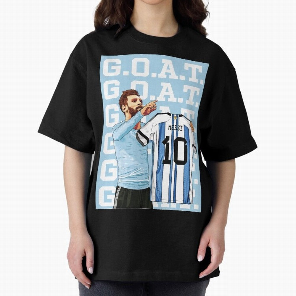 Lionel Messi Goat Premium T-Shirt Get Ready for the FIFA World Cup 2026 Journey through Messi and Cristiano Ronaldo Highlights, Portugal, Spain and Germany Pride, Global Supporter Spirit, Legendary Goals, National Colors and Tournament Celebration;