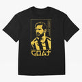 Lionel Messi Golden Style Portrait art illustration Premium T-Shirt Celebrate Supporters United by Global Football Passion for FIFA World Cup 2026, Made for Messi, Neymar and Mbappe, Germany, Championship Spirit, Famous Goals, Roaring Crowds and