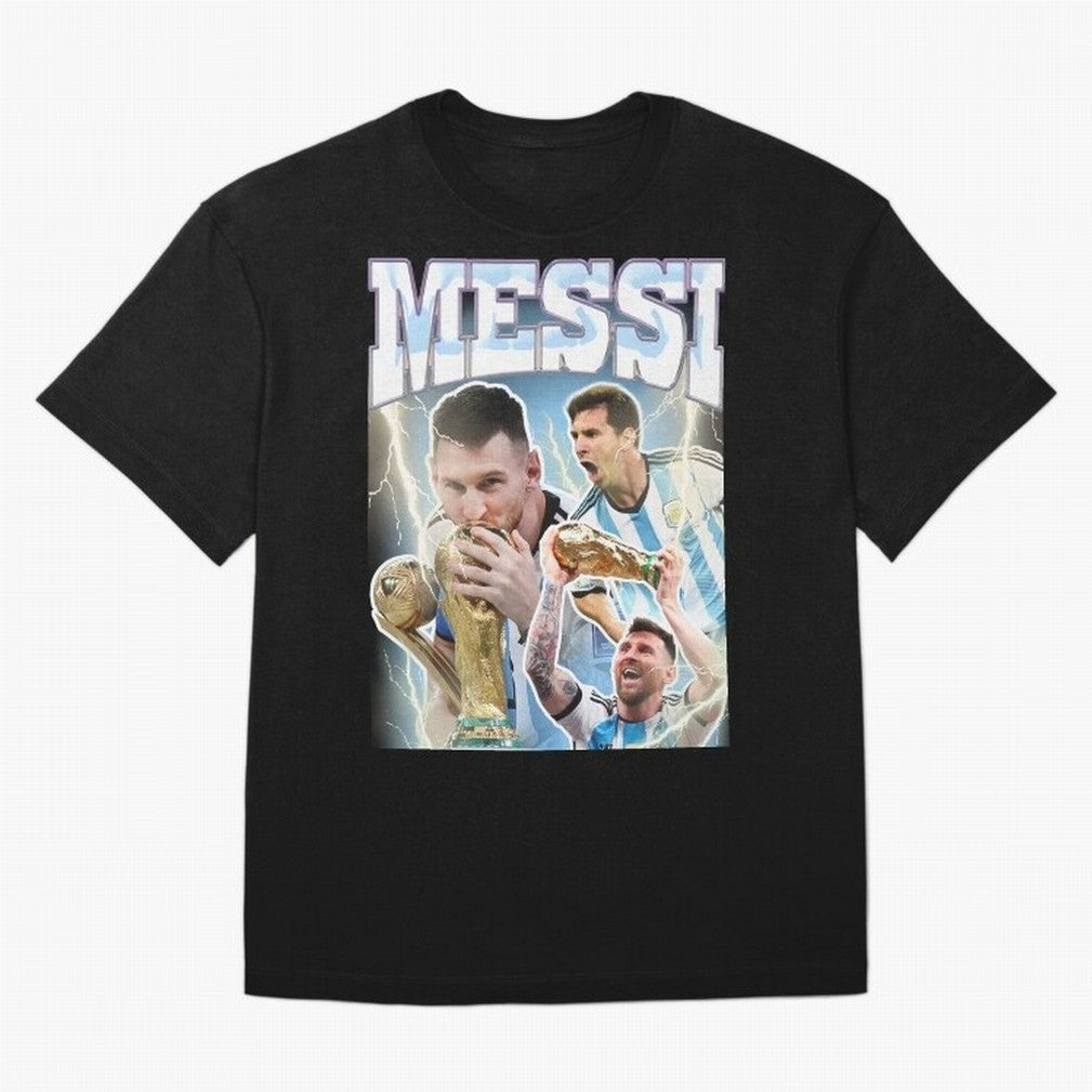 Messi Champion Vintage Retro Design Premium T-Shirt Carry National Pride through FIFA World Cup 2026 USA Canada Mexico Driven by Cristiano Ronaldo, Haaland and CR7, Spain and Netherlands Energy, Retro Football Energy, Iconic Rivalries, Trophy Chase