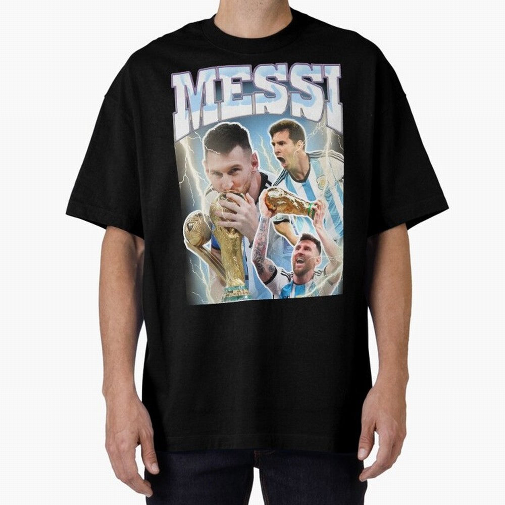 Messi Champion Vintage Retro Design Premium T-Shirt Carry National Pride through FIFA World Cup 2026 USA Canada Mexico Driven by Cristiano Ronaldo, Haaland and CR7, Spain and Netherlands Energy, Retro Football Energy, Iconic Rivalries, Trophy Chase