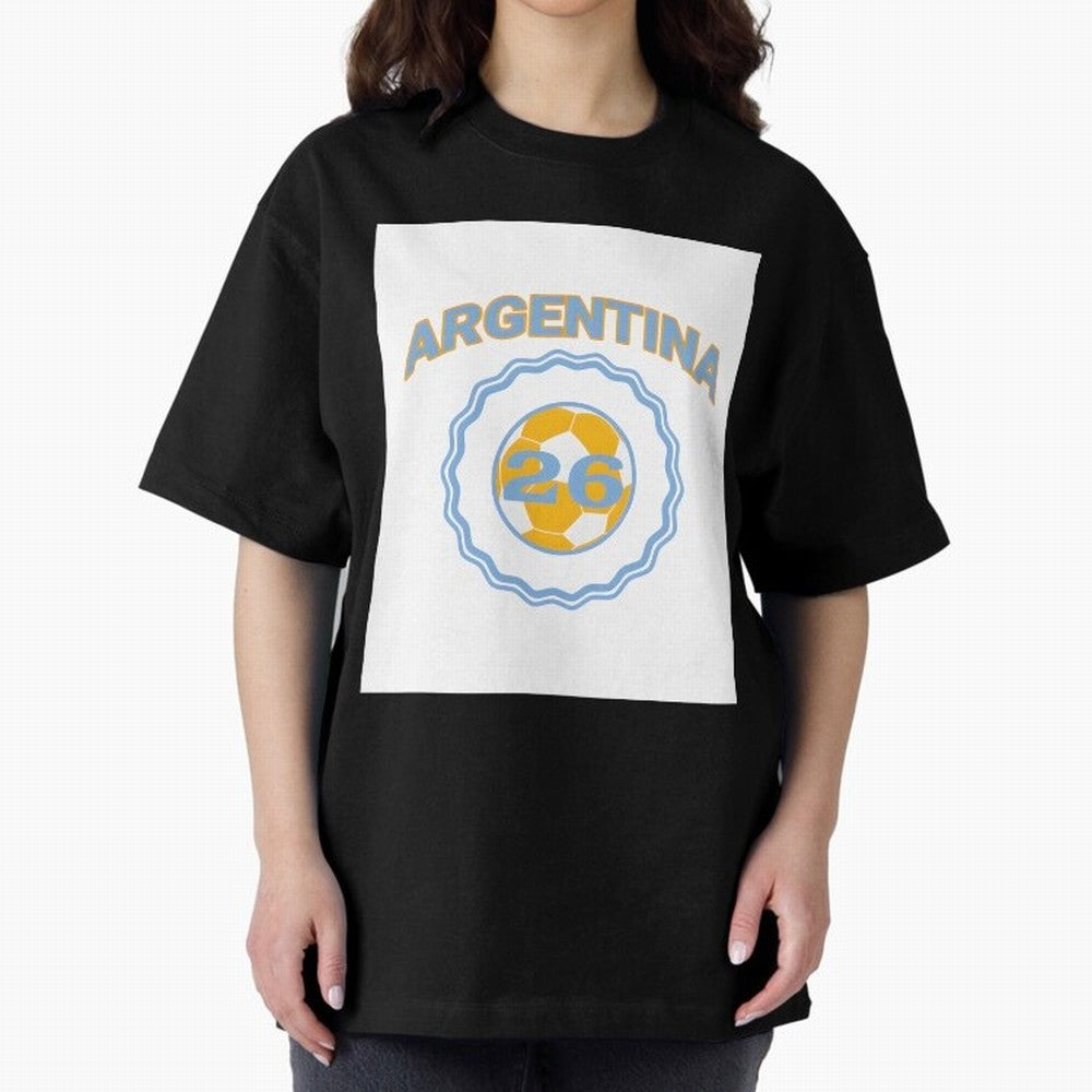 Argentina 2026 world cup soccer badge Premium T-Shirt Support the Legends of the FIFA World Cup 2026 Group Stage Journey through Messi, CR7 and Mbappe Highlights, Spain and Netherlands Pride, Soccer Culture, Superstar Moments, National Team Dreams
