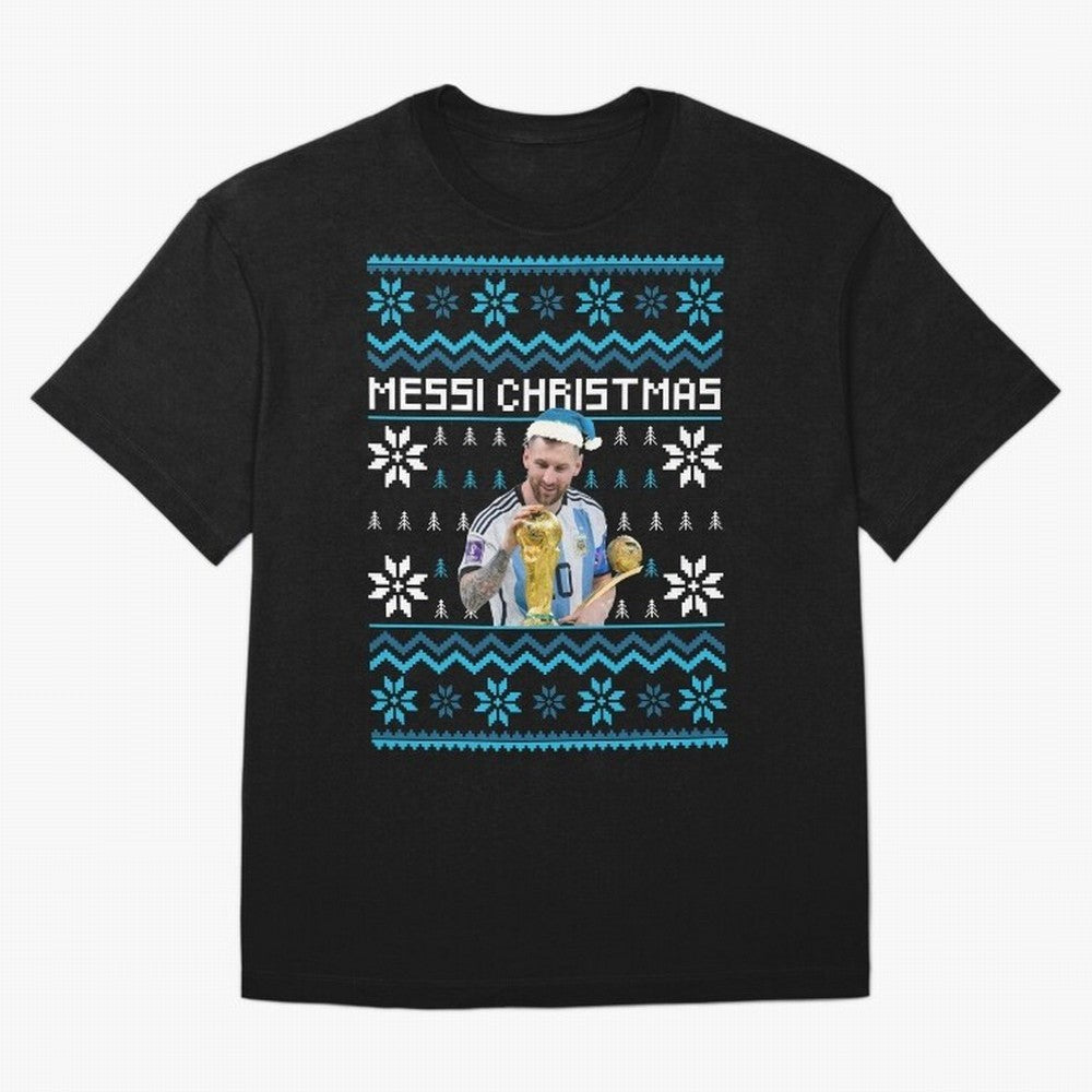 Leo Messi Christmas Ugly Sweater Design Classic T-Shirt Turn Every Weekend Toward FIFA World Cup 2026 Spirit, Capturing France and Portugal, Haaland, Soccer Culture, Superstar Moments, National Team Dreams and Competitive Fire; Made for Die Hard
