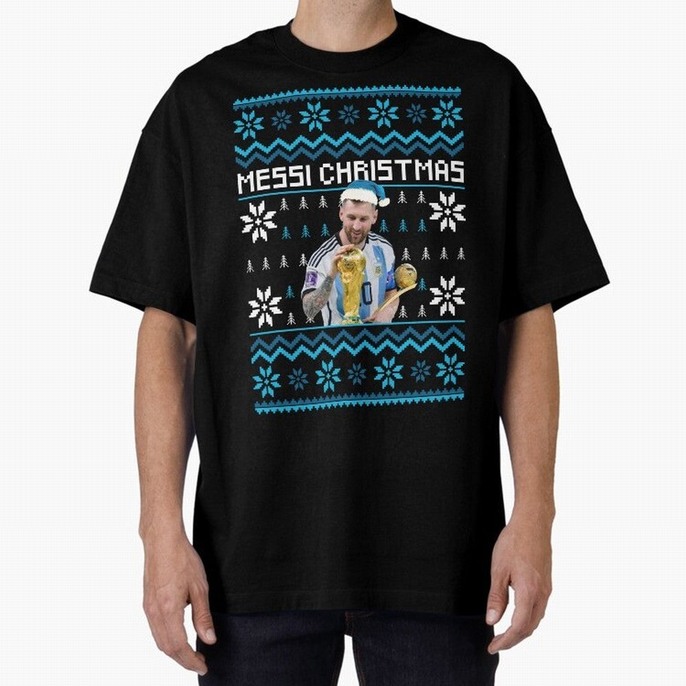 Leo Messi Christmas Ugly Sweater Design Classic T-Shirt Turn Every Weekend Toward FIFA World Cup 2026 Spirit, Capturing France and Portugal, Haaland, Soccer Culture, Superstar Moments, National Team Dreams and Competitive Fire; Made for Die Hard