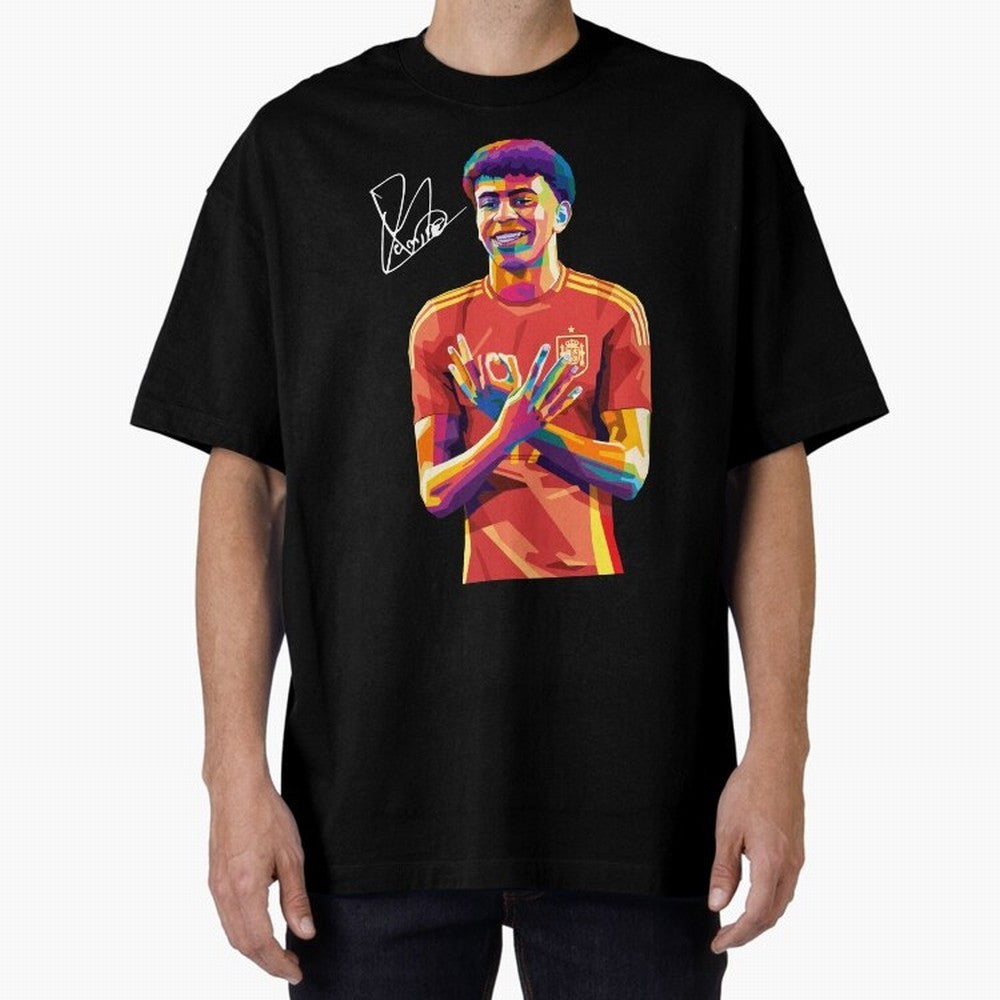 Lamine Yamal Wpap Pop Art Classic T-Shirt Show Your Love for FIFA World Cup 2026 Spirit, with Portugal, Spain and Germany, Messi, CR7 and Mbappe, Stadium Chants, National Pride, Trophy Dreams and Unforgettable Football Memories; Ideal for Fans Who