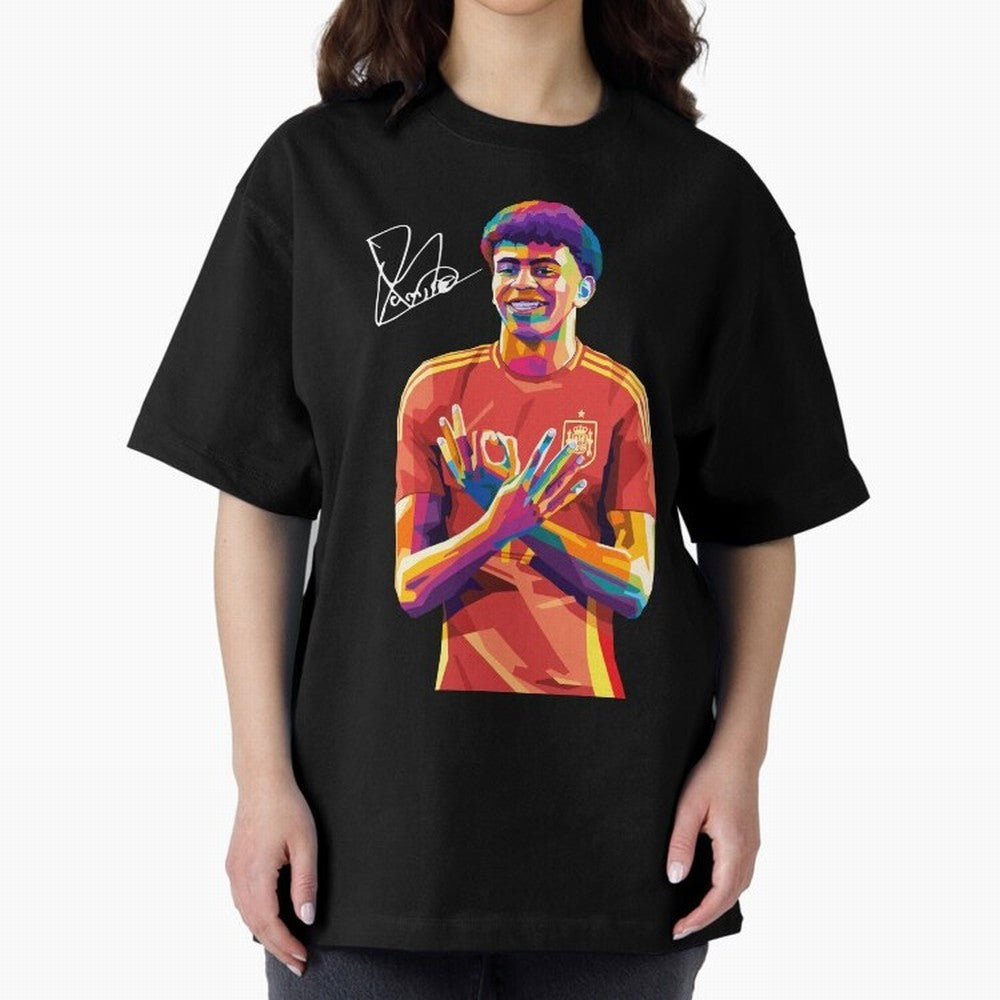 Lamine Yamal Wpap Pop Art Classic T-Shirt Show Your Love for FIFA World Cup 2026 Spirit, with Portugal, Spain and Germany, Messi, CR7 and Mbappe, Stadium Chants, National Pride, Trophy Dreams and Unforgettable Football Memories; Ideal for Fans Who