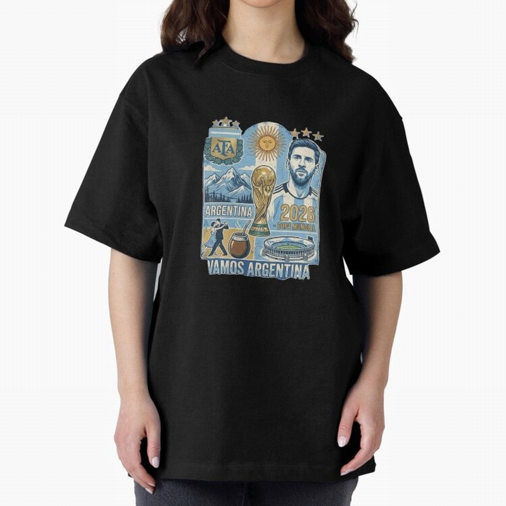 Argentina 2026 ¨C Copa Mundial Spirit Classic T-Shirt Join the Countdown to FIFA World Cup 2026 USA Canada Mexico with Neymar, Haaland and Cristiano Ronaldo, Brazil, Portugal and Argentina Energy, Classic Soccer Heritage, Championship Pressure, Fan