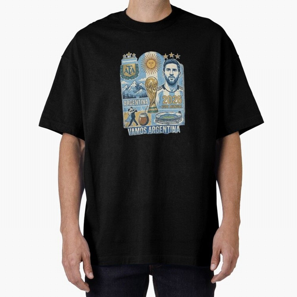 Argentina 2026 ¨C Copa Mundial Spirit Classic T-Shirt Join the Countdown to FIFA World Cup 2026 USA Canada Mexico with Neymar, Haaland and Cristiano Ronaldo, Brazil, Portugal and Argentina Energy, Classic Soccer Heritage, Championship Pressure, Fan