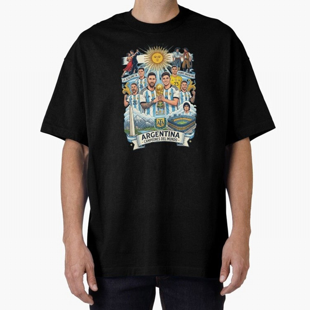 Argentina 2026 ¨C Copa Mundial Spirit Classic T-Shirt Celebrate Football Heritage in Global Football Passion for FIFA World Cup 2026 Group Stage, Connected to Haaland, England, France and Netherlands, Global Supporter Spirit, Legendary Goals,