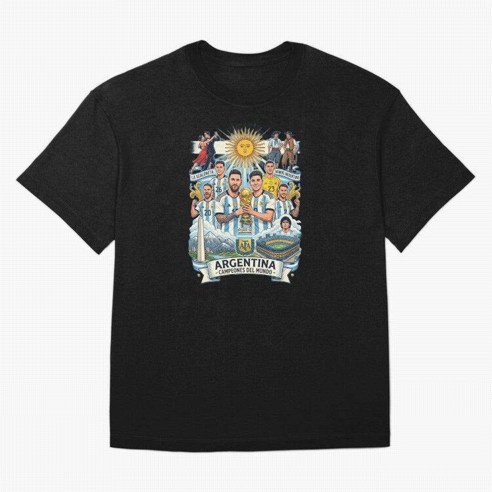 Argentina 2026 ¨C Copa Mundial Spirit Classic T-Shirt Celebrate Football Heritage in Global Football Passion for FIFA World Cup 2026 Group Stage, Connected to Haaland, England, France and Netherlands, Global Supporter Spirit, Legendary Goals,