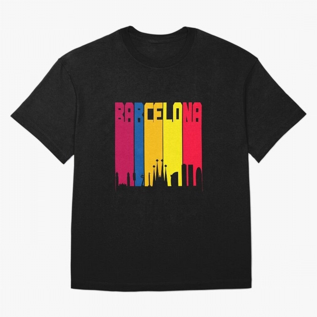 Barcelona Skyline BCN Catalunya Classic T-Shirt Join Supporters Worldwide for Global Football Passion for FIFA World Cup 2026 USA Canada Mexico, Centered on Messi, CR7 and Mbappe, England, Stadium Chants, National Pride, Trophy Dreams and