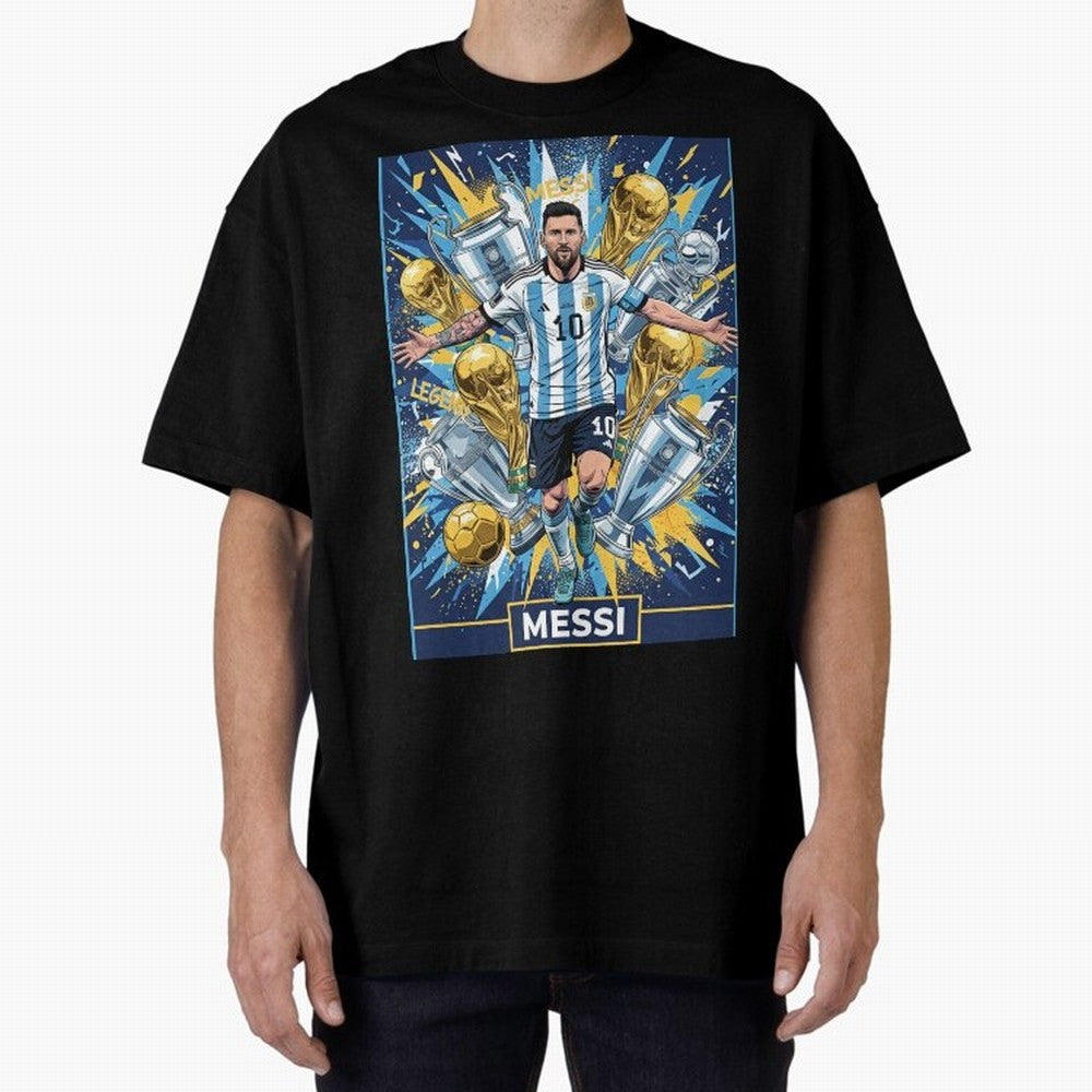MESSI The Golden Legend Classic T-Shirt Show Love for Legendary Goals in Global Football Passion for FIFA World Cup 2026 USA Canada Mexico, Centered on CR7, France, Vintage Soccer Flavor, Modern Football Stars, National Flags and Final Night