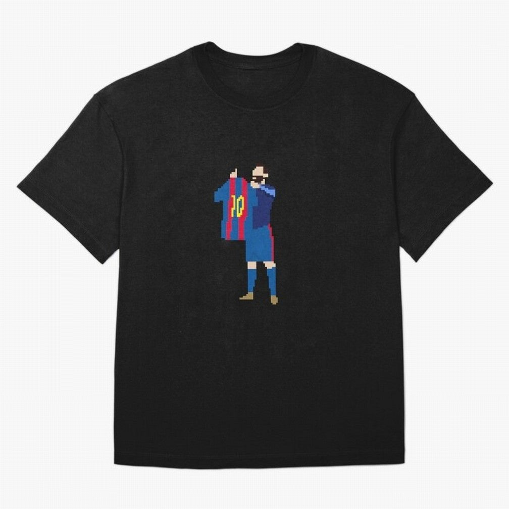 Messi Iconic Celebration Pixel Classic T-Shirt Bring Legendary Rivalry Energy to the FIFA World Cup 2026 Group Stage Journey through Haaland Highlights, Argentina, France and Brazil Pride, Football History, Final Match Energy, Crowd Noise and Once