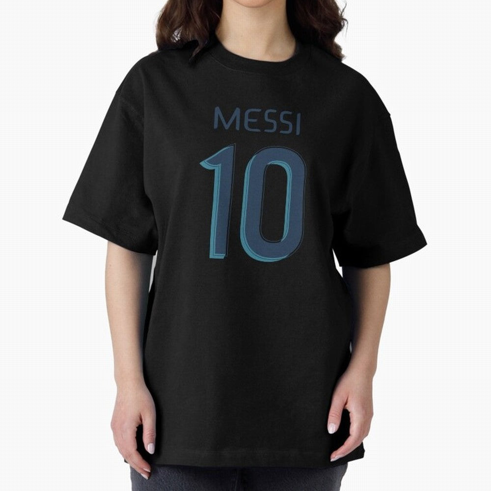 Messi 10 Oversized T-Shirt Capture Global Football Passion for FIFA World Cup 2026 Group Stage, Capturing Neymar, Spain, Champion Mindset, Group Stage Buzz, Knockout Tension and Passionate Fan Culture; Ideal for Fans Who Follow Messi, Cristiano