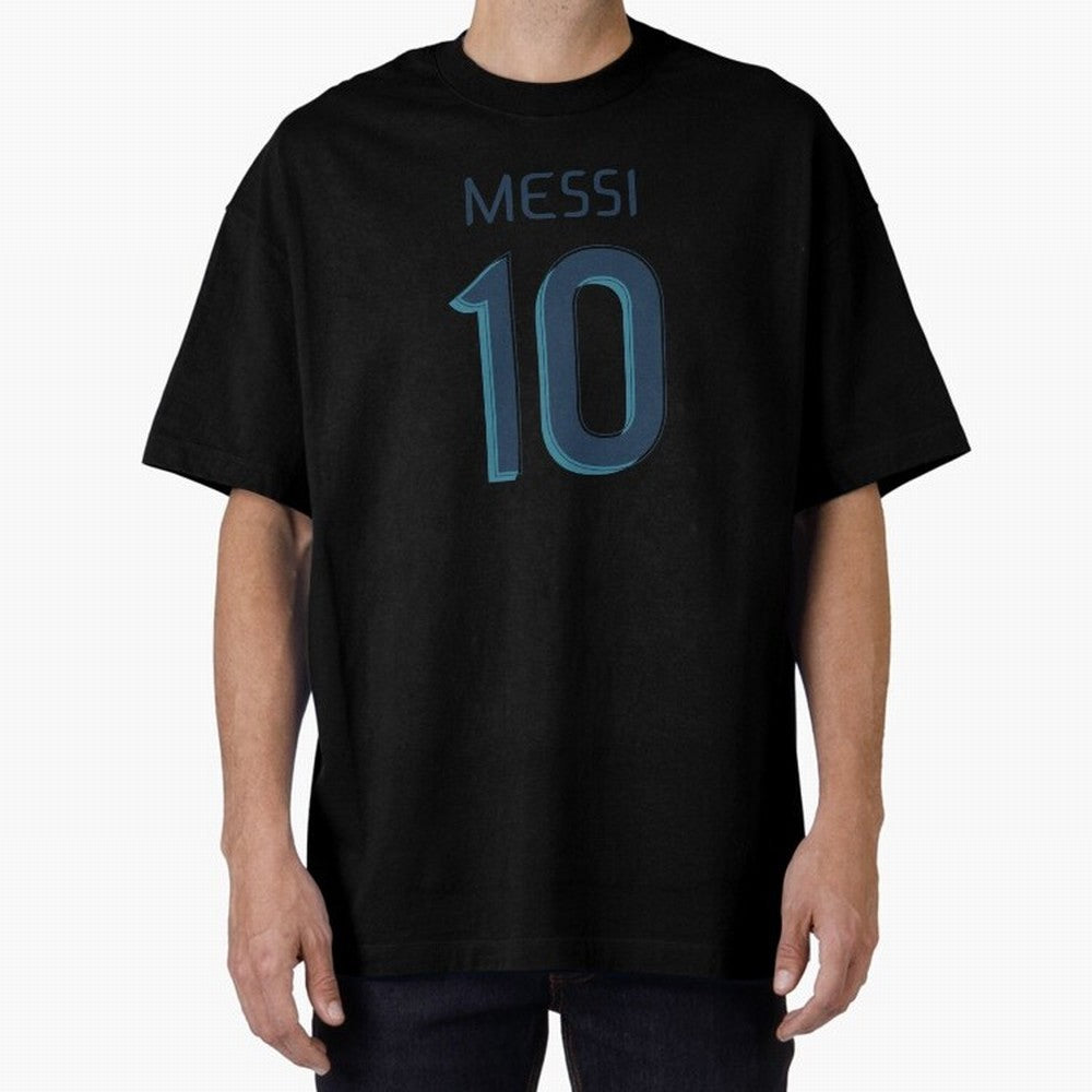 Messi 10 Oversized T-Shirt Capture Global Football Passion for FIFA World Cup 2026 Group Stage, Capturing Neymar, Spain, Champion Mindset, Group Stage Buzz, Knockout Tension and Passionate Fan Culture; Ideal for Fans Who Follow Messi, Cristiano