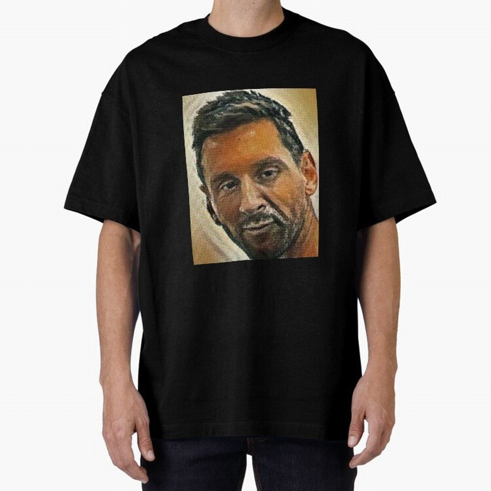 Messi Oversized T-Shirt Experience FIFA World Cup 2026 USA Canada Mexico for Fans of Messi and Cristiano Ronaldo and Spain and Netherlands, Bringing Vintage Soccer Flavor, Modern Football Stars, National Flags and Final Night Emotion; Made for
