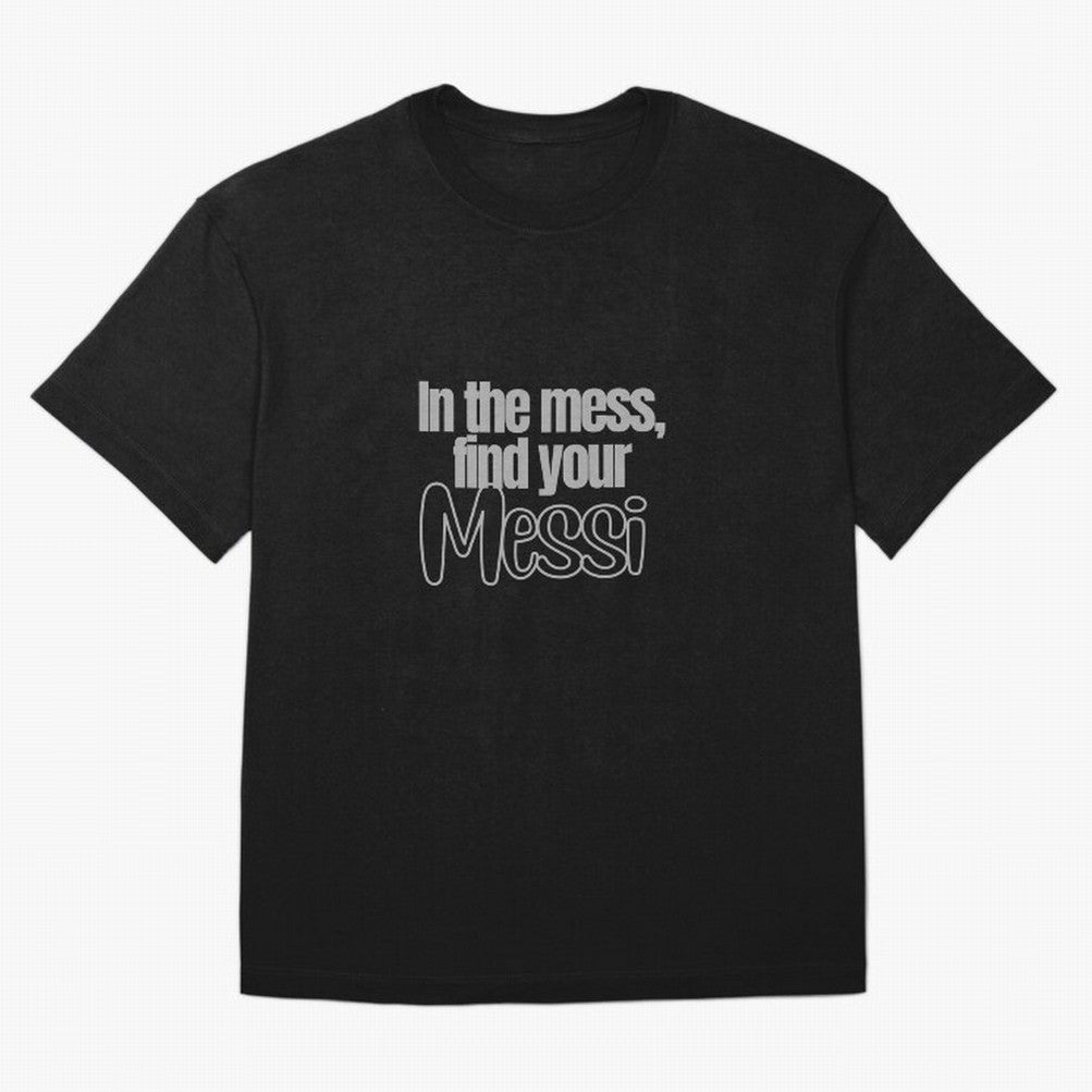 In the mess, find your Messi Sticker Soccer Futbol Quote Oversized T-Shirt Bring Legendary Rivalry Energy to FIFA World Cup 2026 Group Stage for Fans of Cristiano Ronaldo, Haaland and CR7 and Argentina, Bringing Football Festival Excitement, Trophy